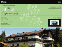 Tablet Screenshot of englmarer-hof.de